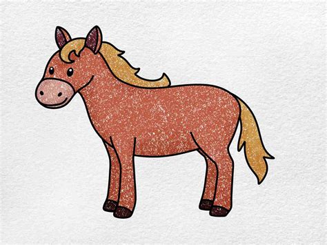 drawings of cartoon horses|cartoon drawing of a horse.